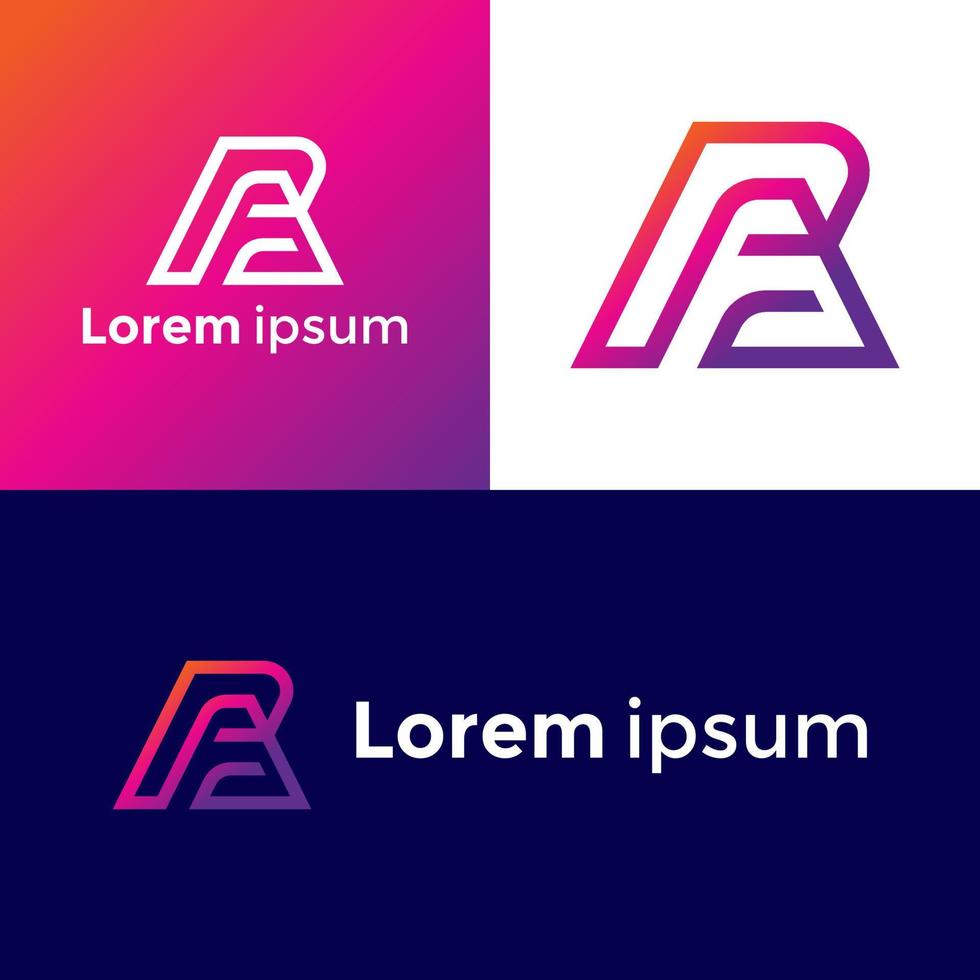 letra ap o pa logo icono único creativo diseño moderno. monograma de fuente atractivo basado en iniciales a y p. vector