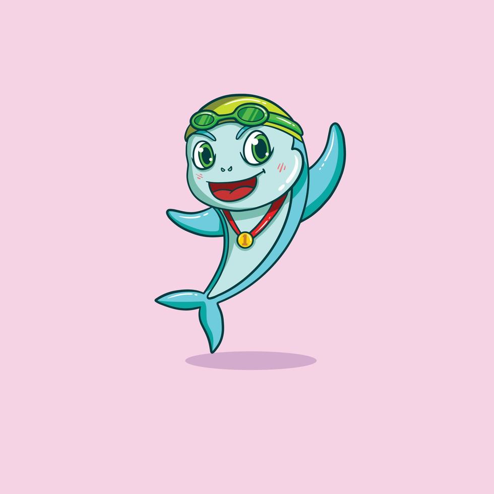 Dolphin Mascot Cartoon vector