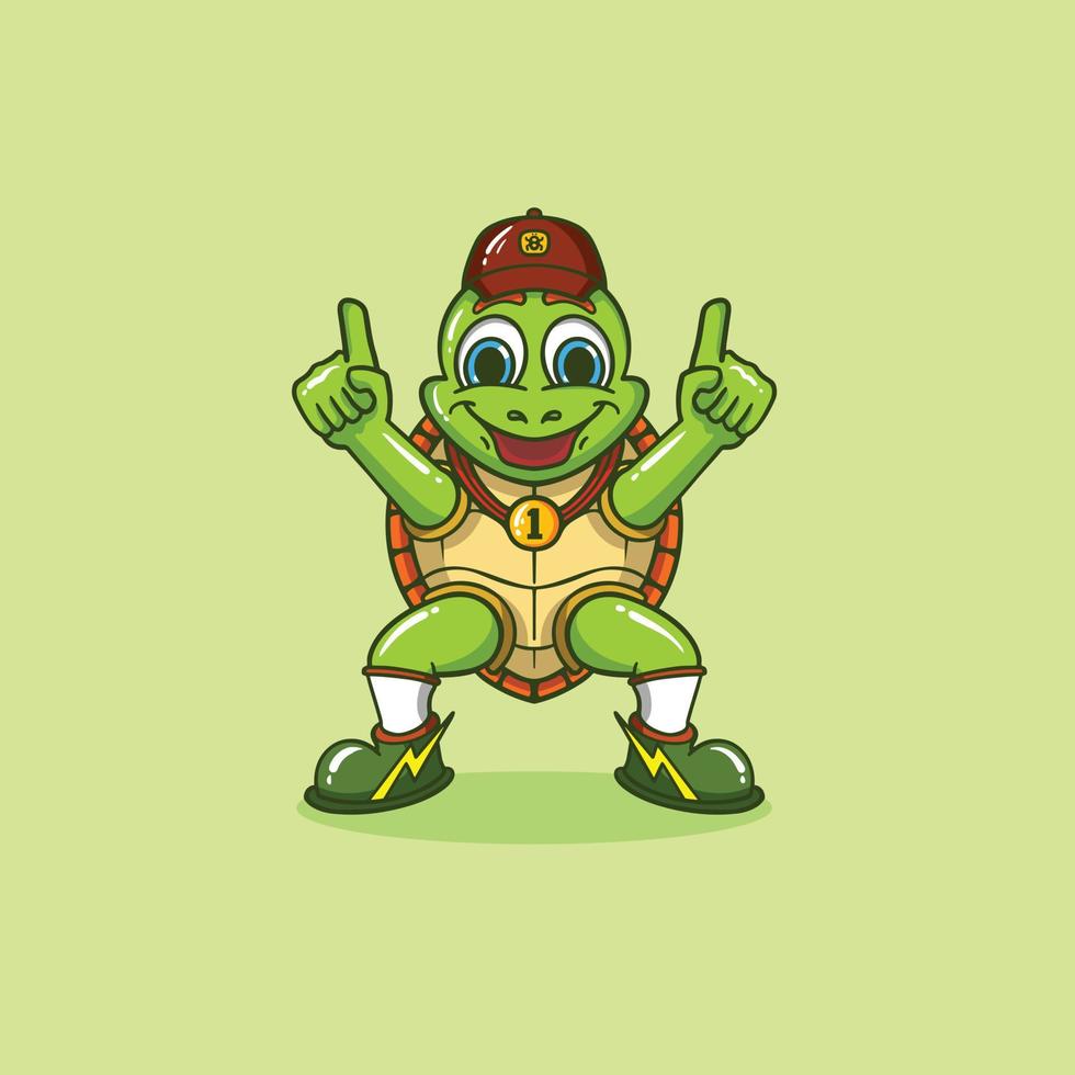 Turtle Mascot Cartoon vector