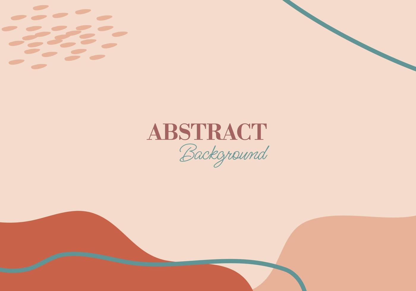 Abstract organic background template in boho style and earth tone. Abstract vector background for texture design, bright poster, banner, template, and presentation.