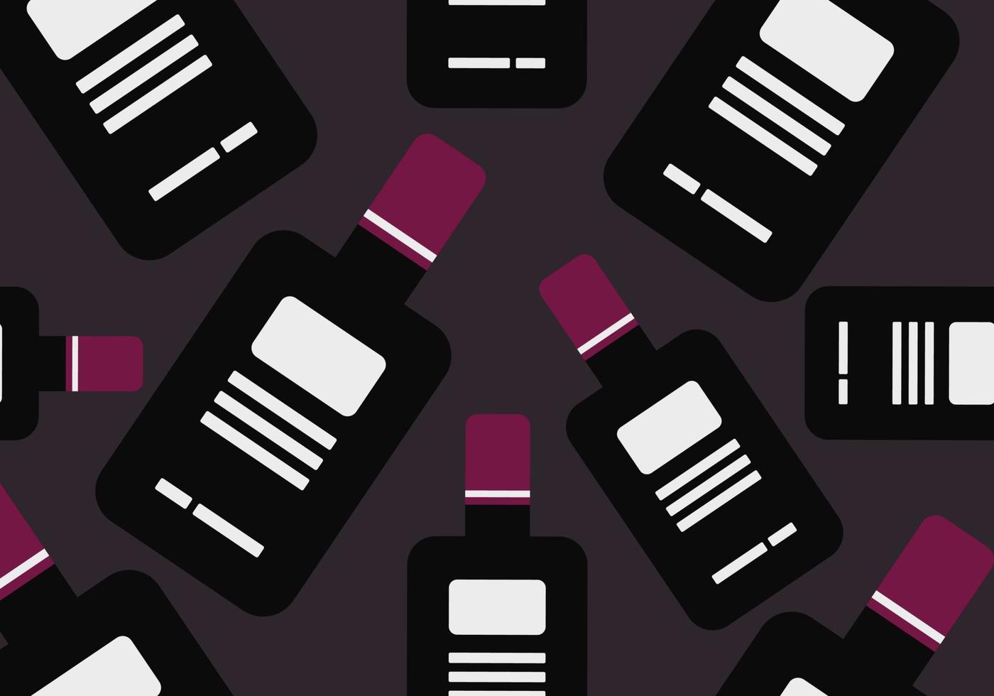 bottle silhouettes seamless doodle pattern on grunge background. Hand drawn ornament. bottle print. Designed for fabric design, textile print, wrapping, cover. Vector illustration.