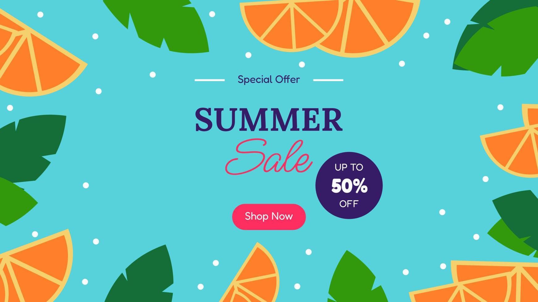 banner de venta de verano en estilo moderno con playa, hojas tropicales de palmeras para la promoción de cosméticos, moda, accesorios, etc. plantilla de banner de venta de verano moderno y redes sociales. ilustración vectorial vector