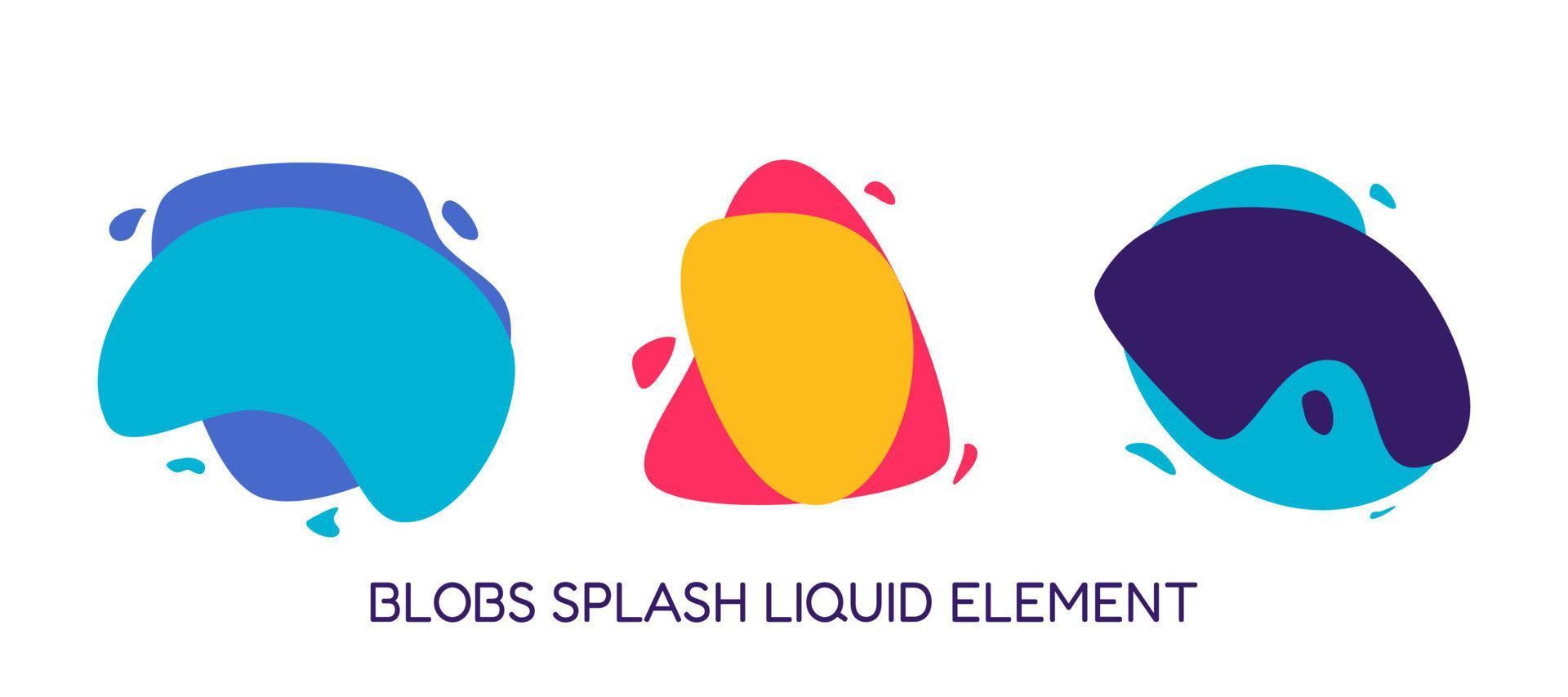 Blobs splash liquid collection vector. vector
