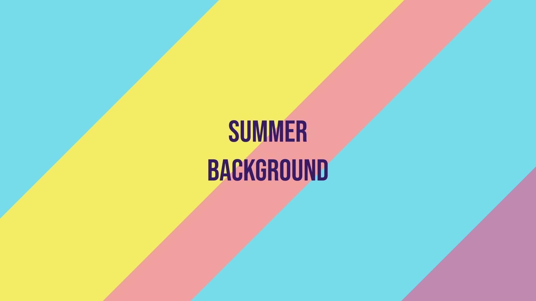 Hello summer vector illustration for social media design templates background with copy space for text. Summer landscapes background for banner, greeting card, poster, and advertising.