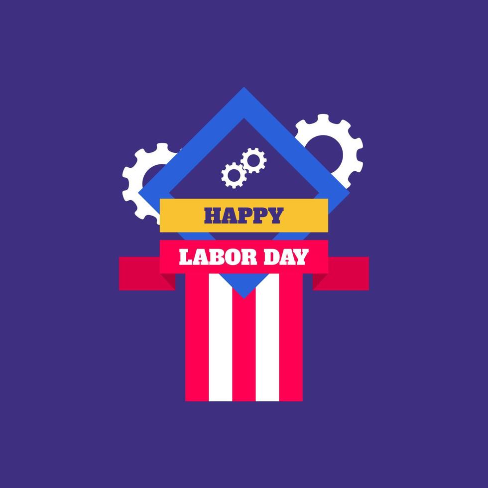 Happy labor day vector illustration. America labor day 5 September.