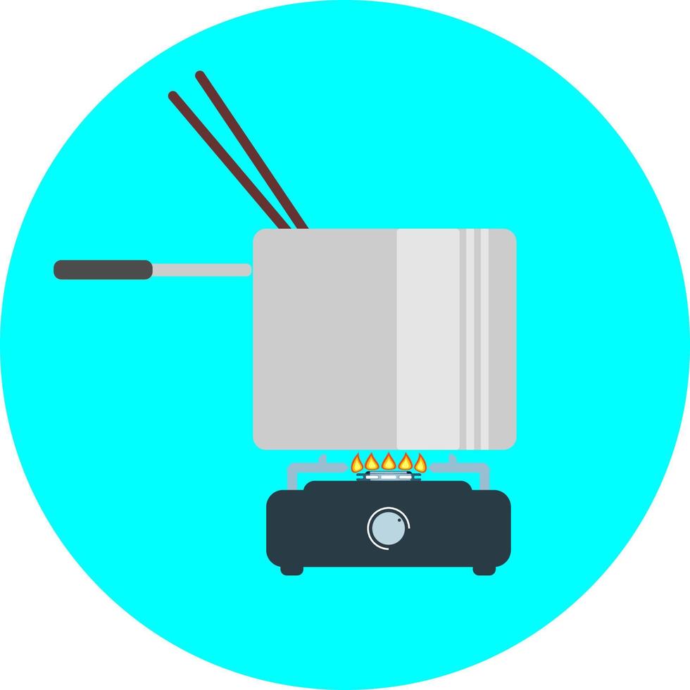 cooking pot logo and symbol, cooking utensils in the kitchen. vector