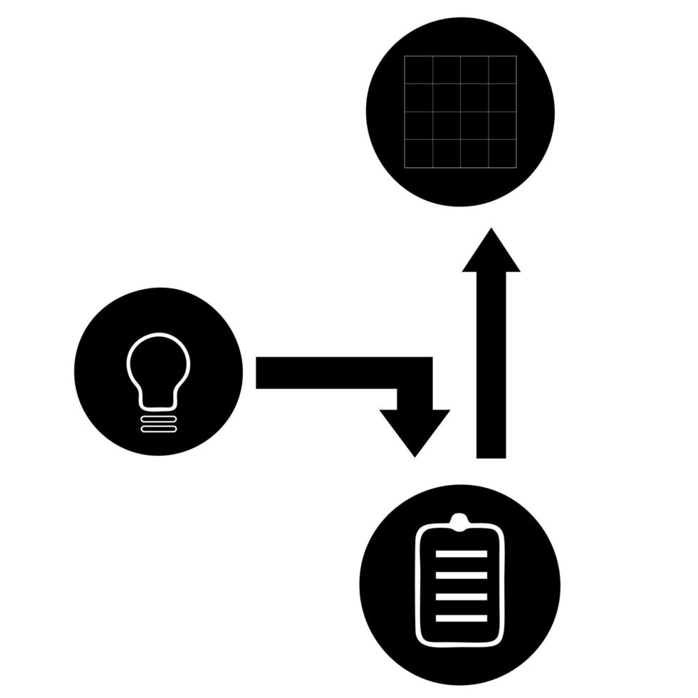 off-grid solar lighting system in cluster housing. vector