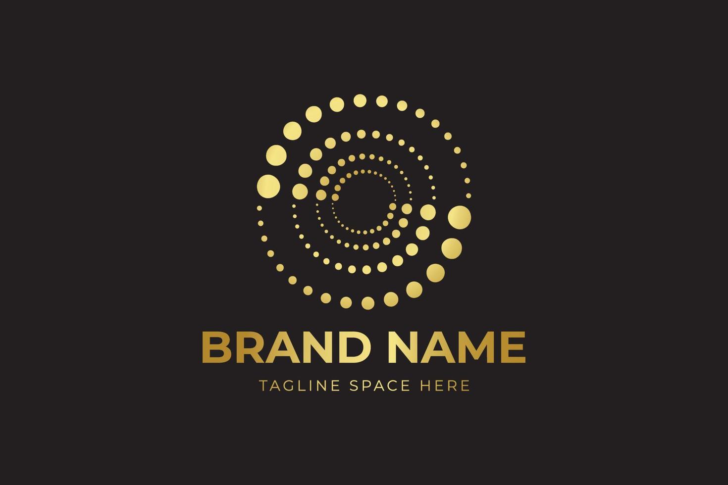 Logo Design And Golden Color Circle vector