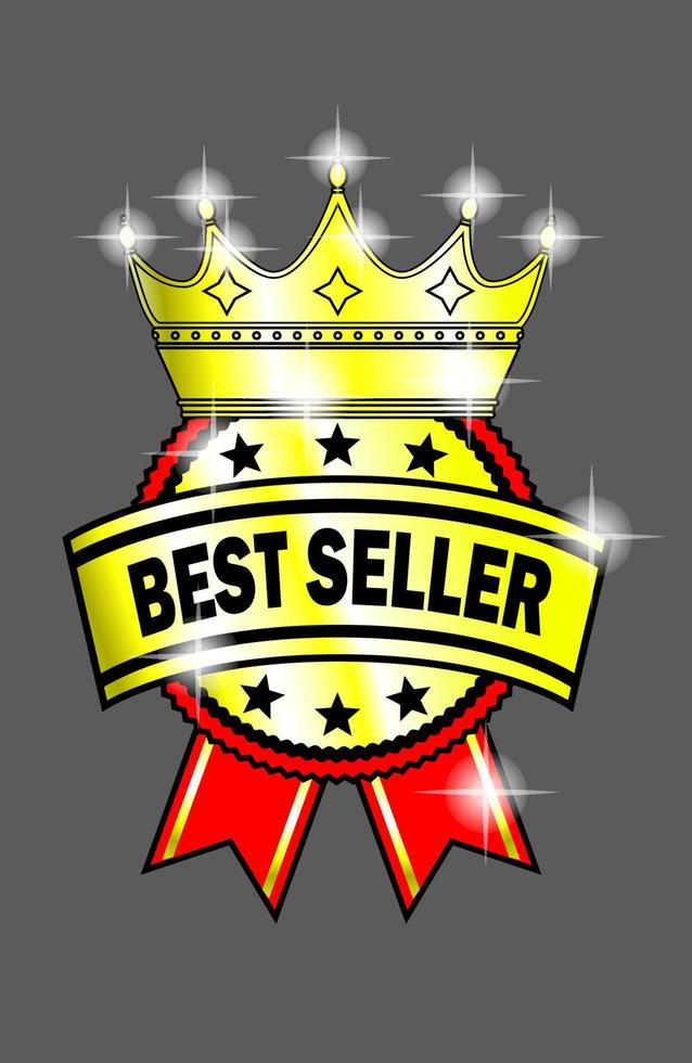 Best selling sign, decorated, sell vector