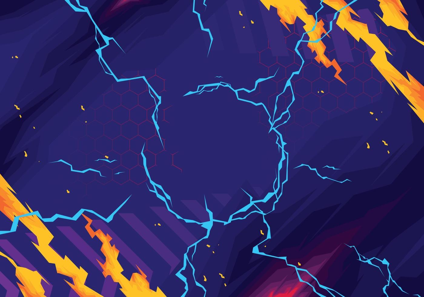 Abstract Background With Electric And Fire Elements vector