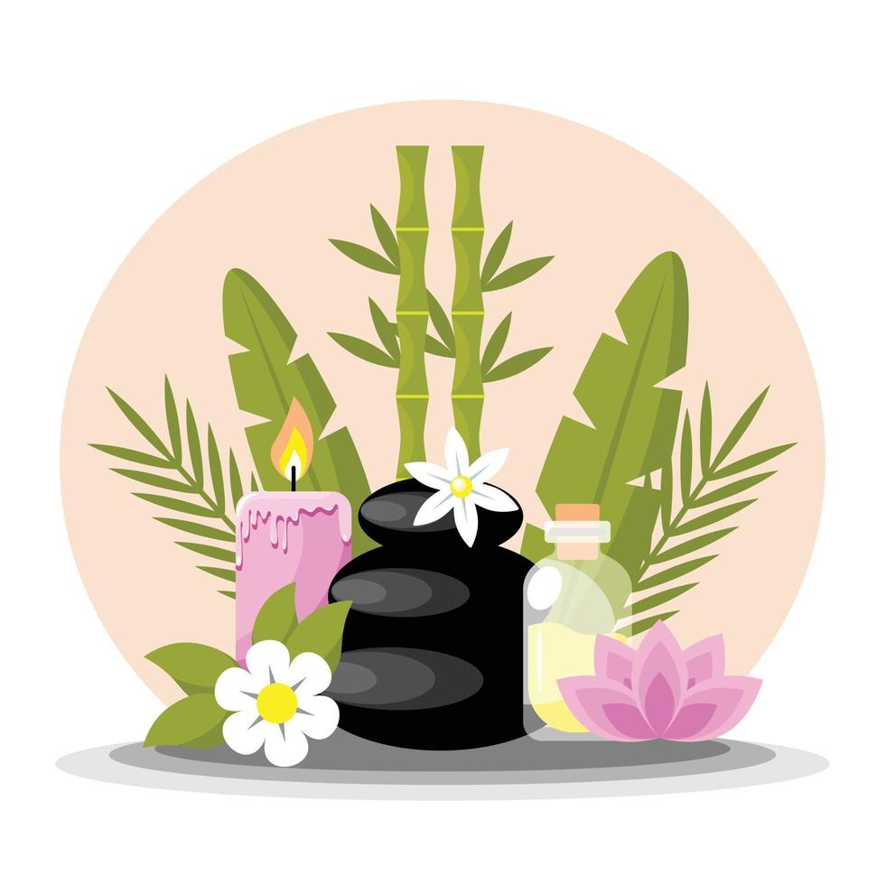 Relaxation and spa treatment design concept vector