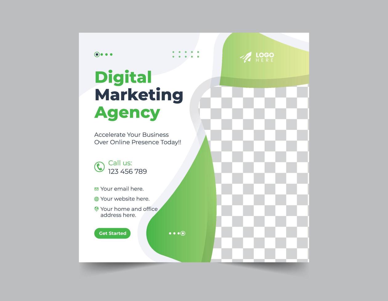 Social media post design template for business or fashion vector