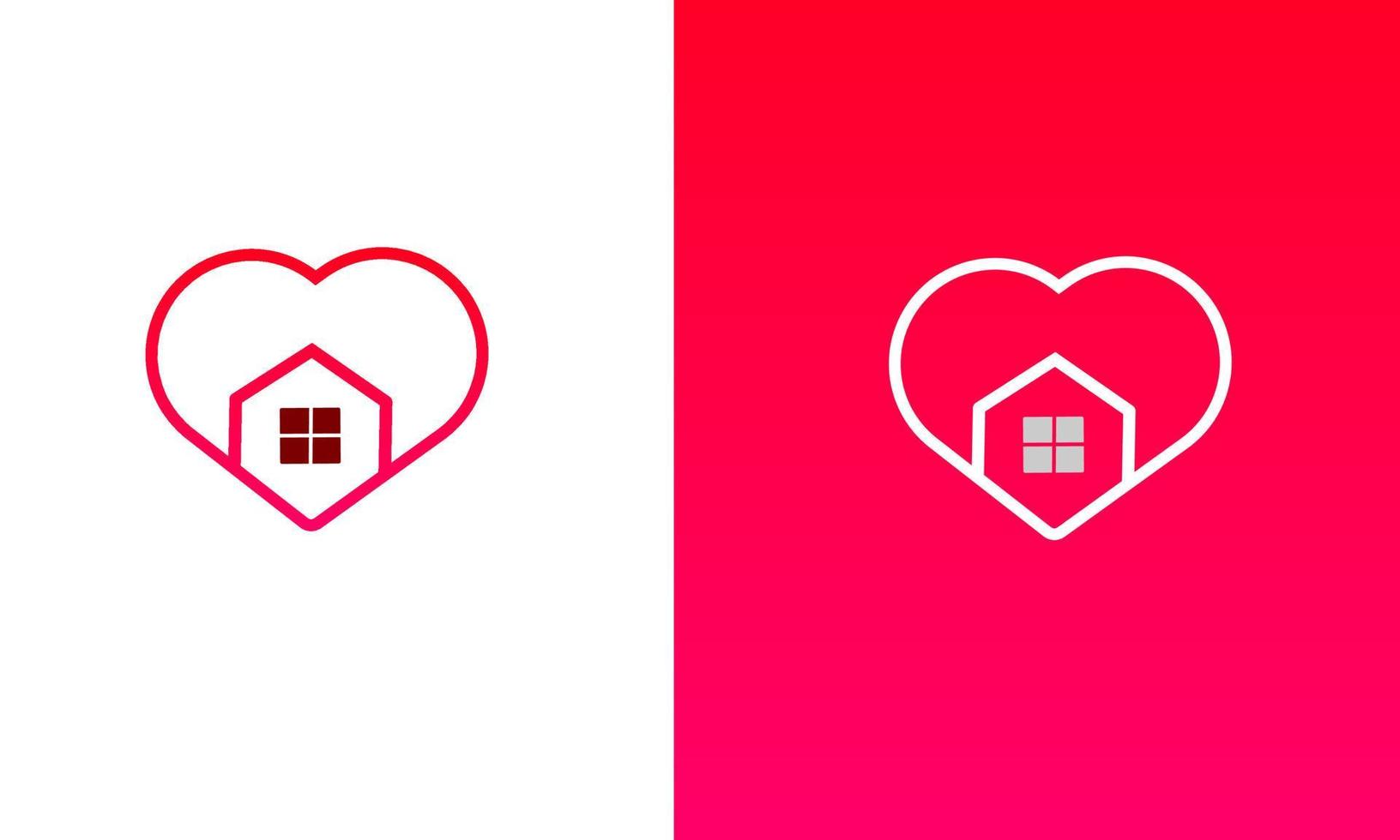ilustración vectorial gráfico de plantilla simple amor hogar moderno vector