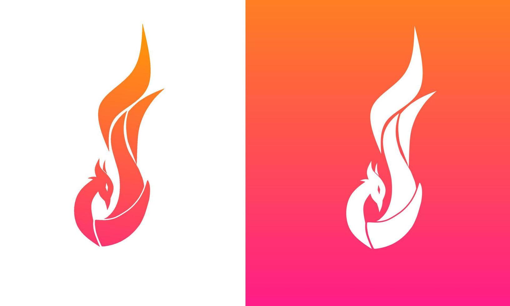 Illustration vector graphic of template logo Phoenix shape flames