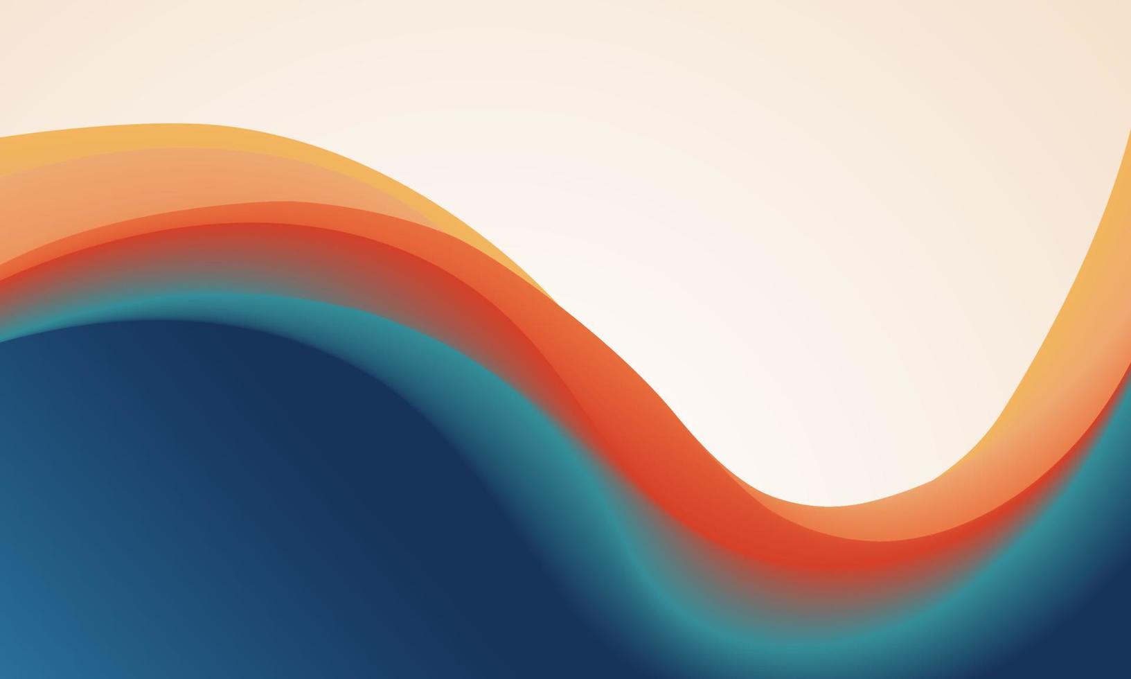 Modern minimal gradient wavy background vector