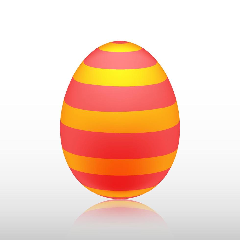 Red easter egg with Exotic pattern, vector, Illustration. vector