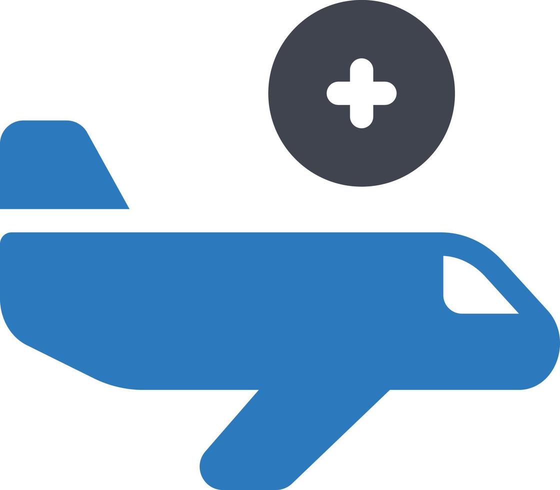 ilustración de vector de avión médico sobre un fondo. símbolos de calidad premium. iconos vectoriales para concepto y diseño gráfico.
