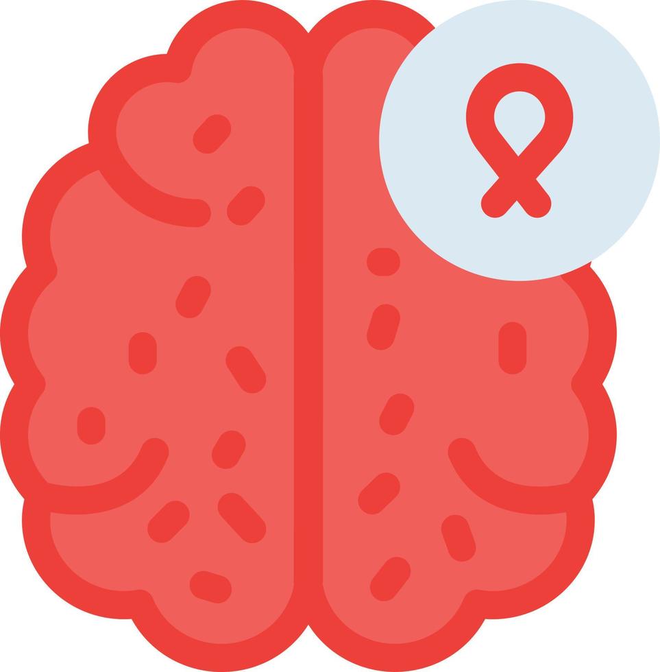 ilustración de vector de cáncer de cerebro en un fondo. símbolos de calidad premium. iconos vectoriales para concepto y diseño gráfico.