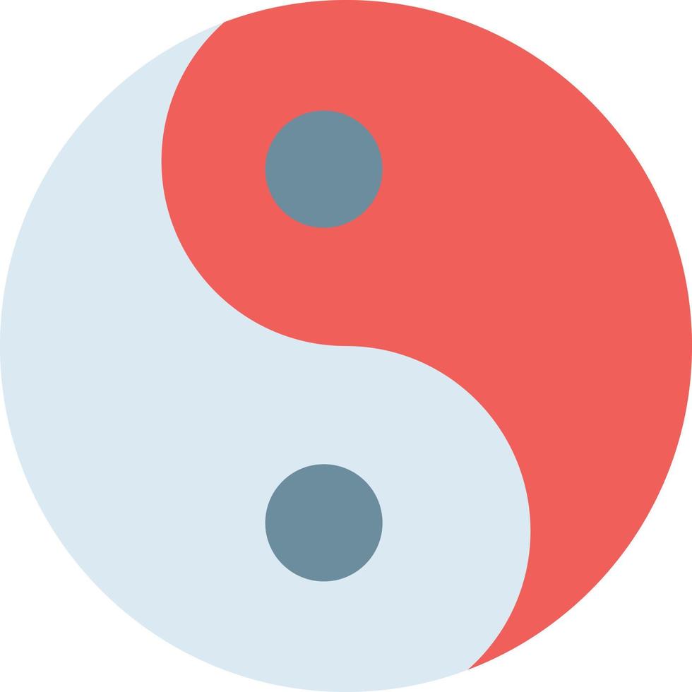 ilustración vectorial yin en un fondo. símbolos de calidad premium. iconos vectoriales para concepto y diseño gráfico. vector