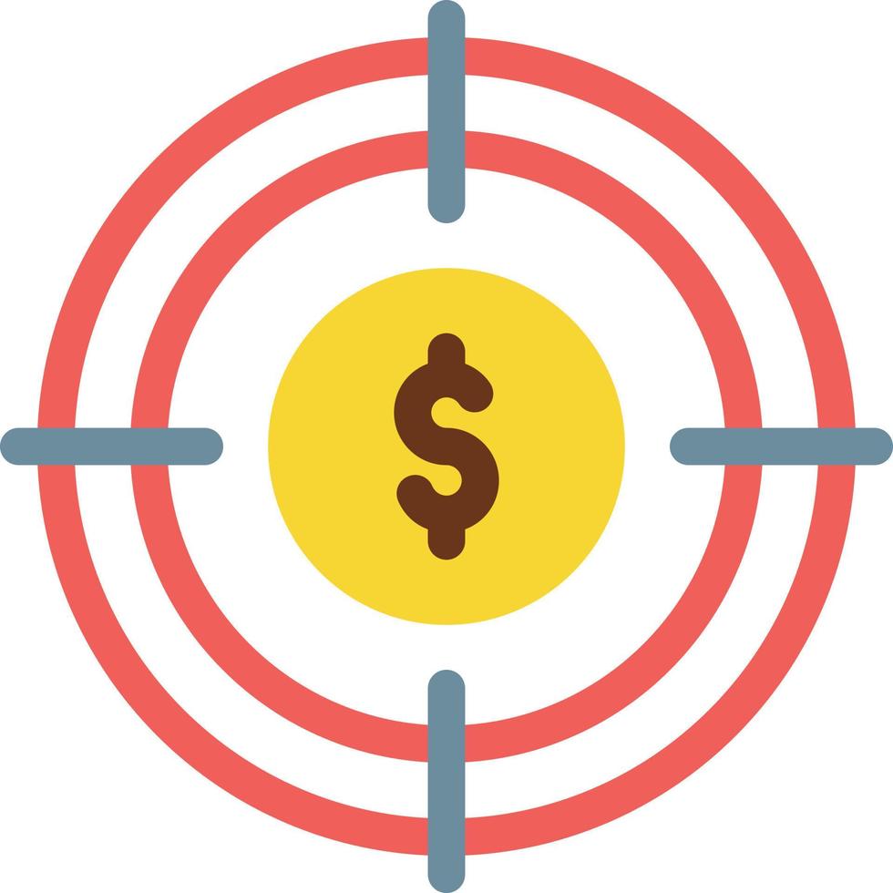 Dollar target vector illustration on a background.Premium quality symbols.vector icons for concept and graphic design.
