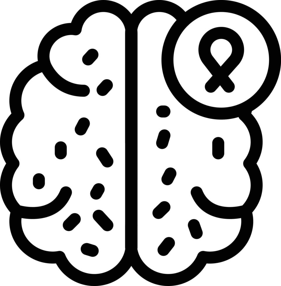 ilustración de vector de cáncer de cerebro en un fondo. símbolos de calidad premium. iconos vectoriales para concepto y diseño gráfico.