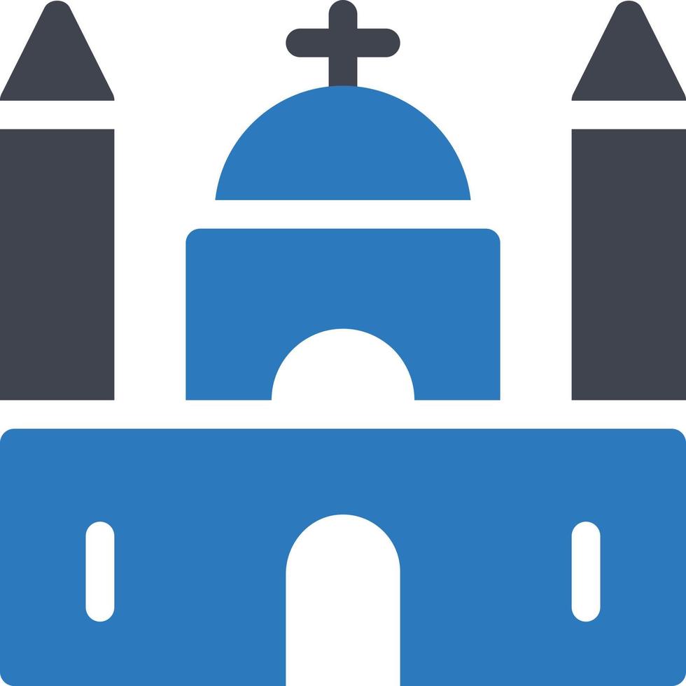 ilustración de vector de iglesia en un fondo. símbolos de calidad premium. iconos vectoriales para concepto y diseño gráfico.