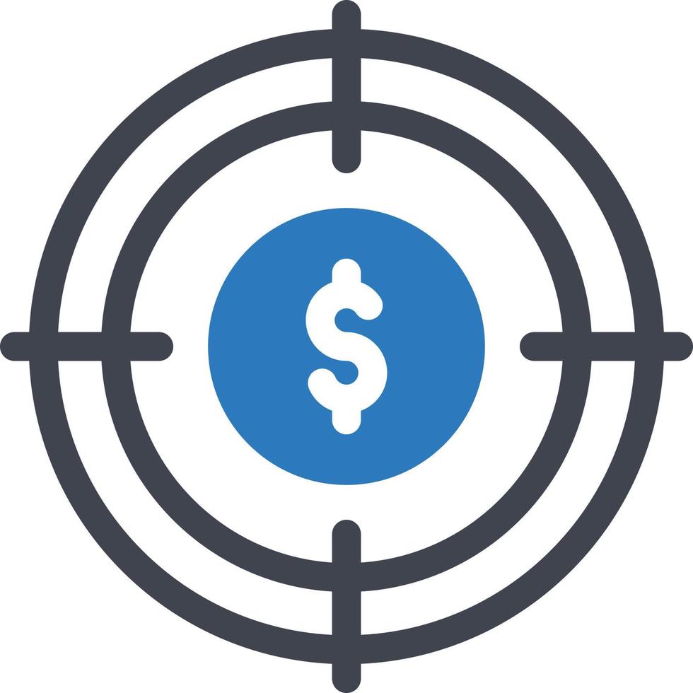 dollar target vector illustration on a background.Premium quality symbols.vector icons for concept and graphic design.