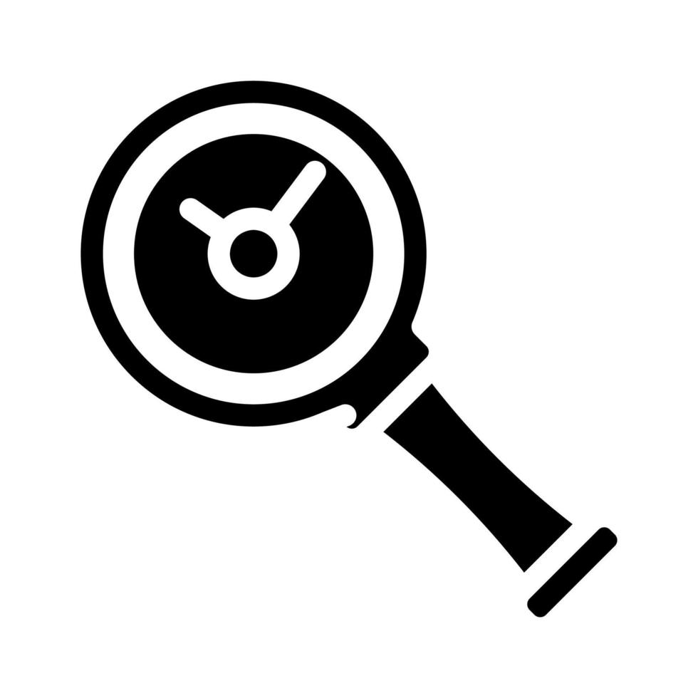 finding time glyph icon vector illustration