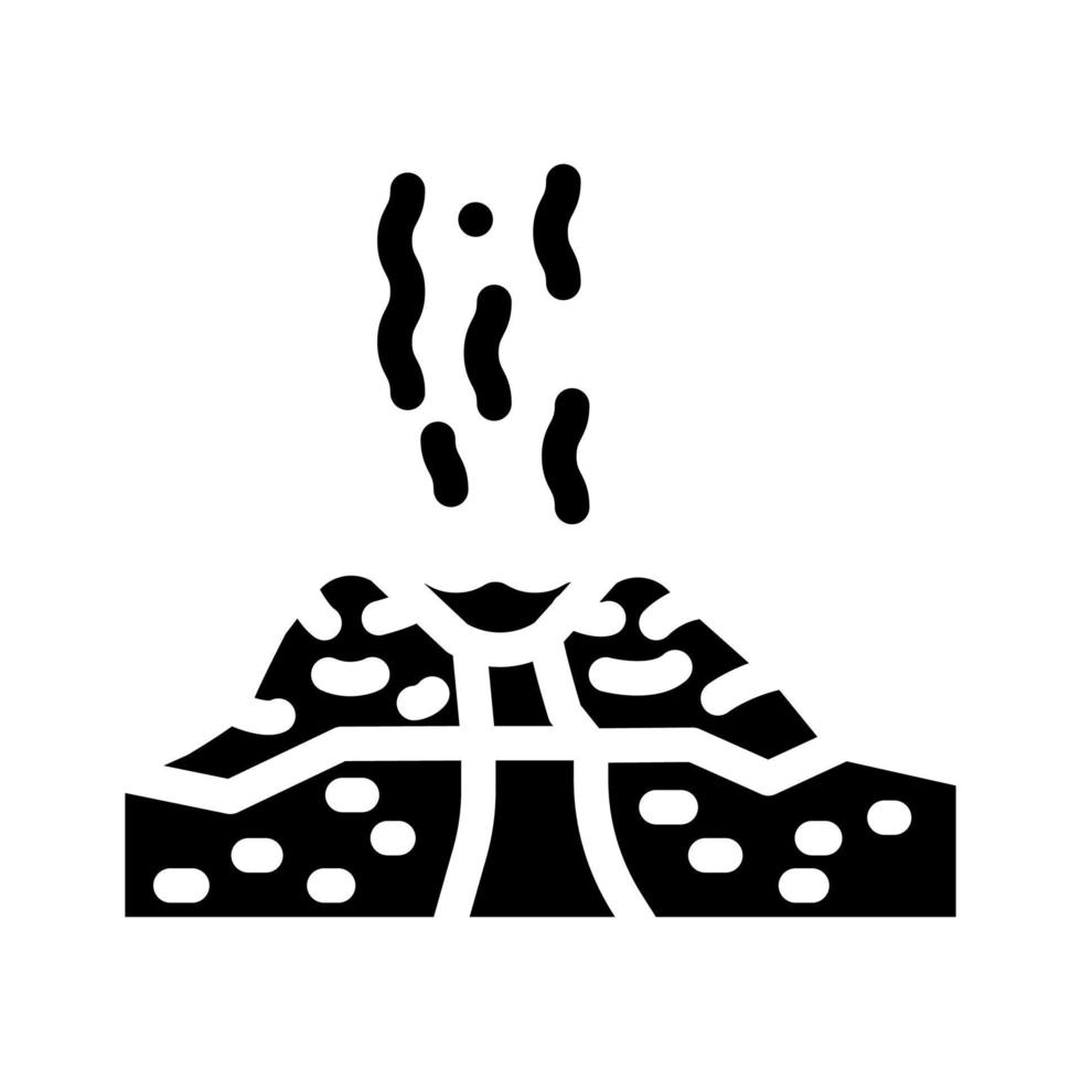 ice type eruptions glyph icon vector illustration