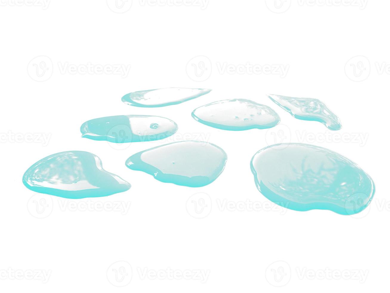 Texture of spilled water. Spilled water puddle isolated on white background. Water on white background photo
