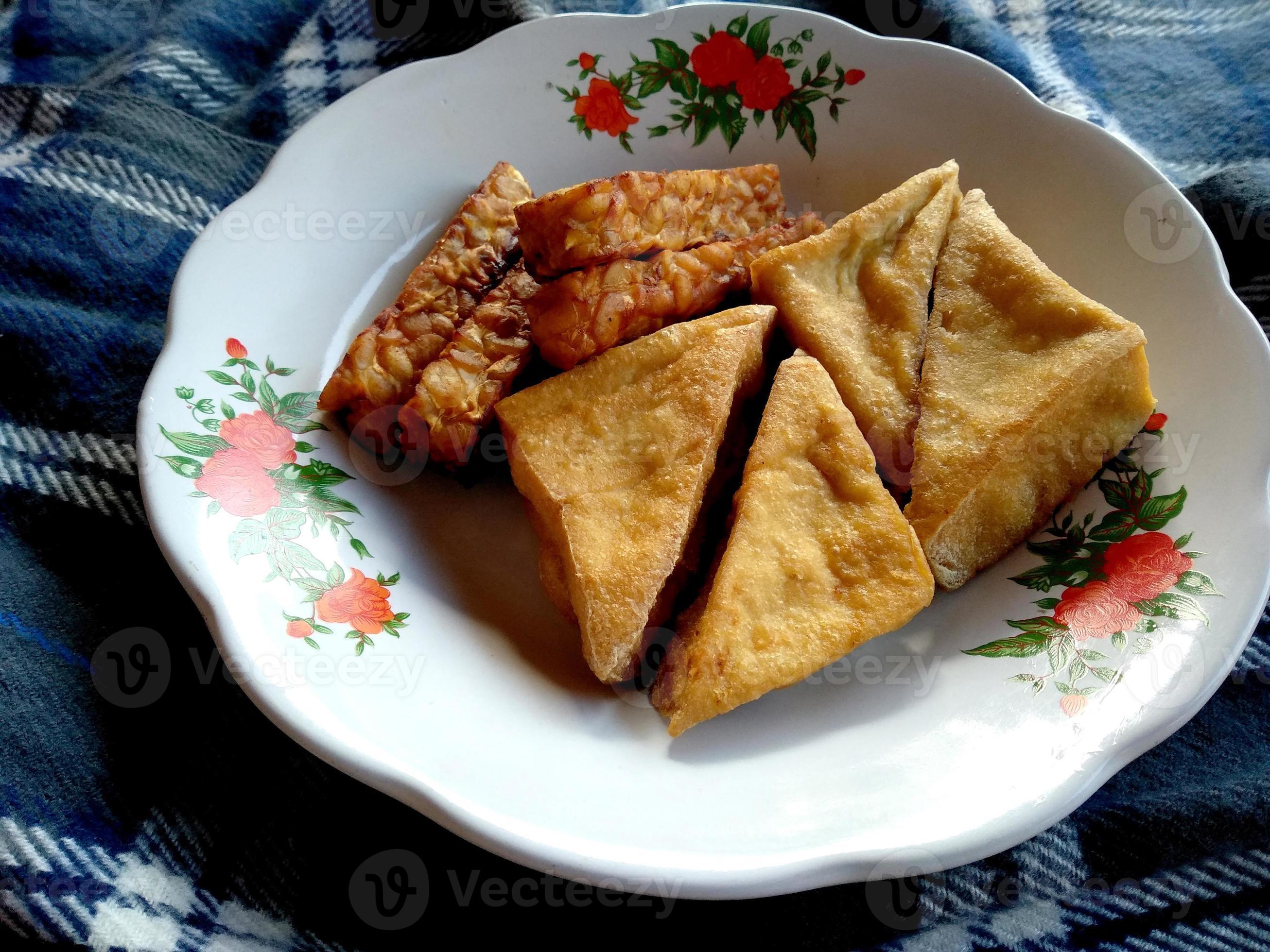 Fried tofu on the place. Indonesian Street Food 7812449 Stock Photo at