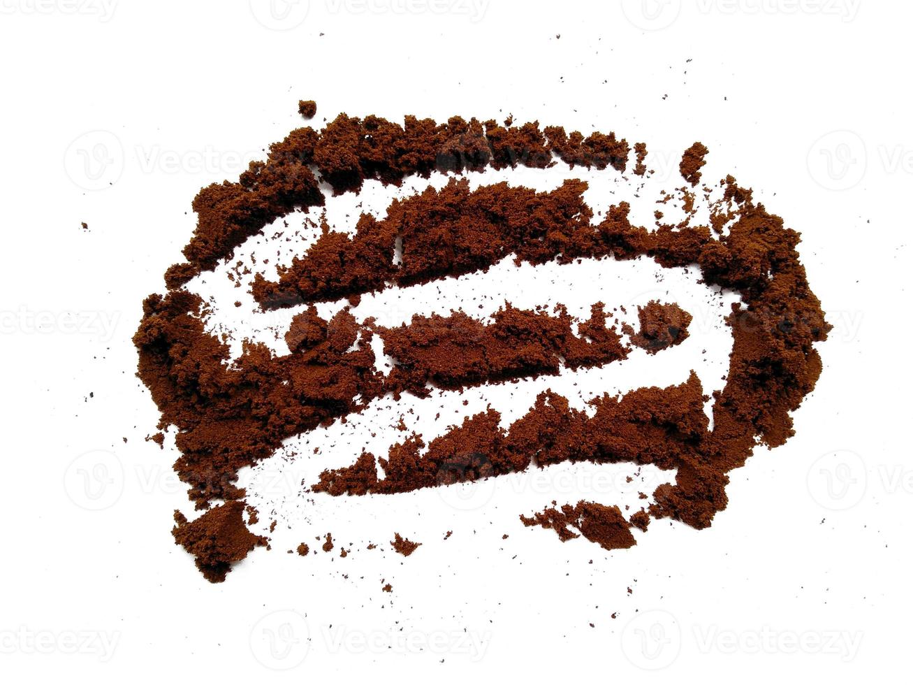 Coffee powder on white background photo