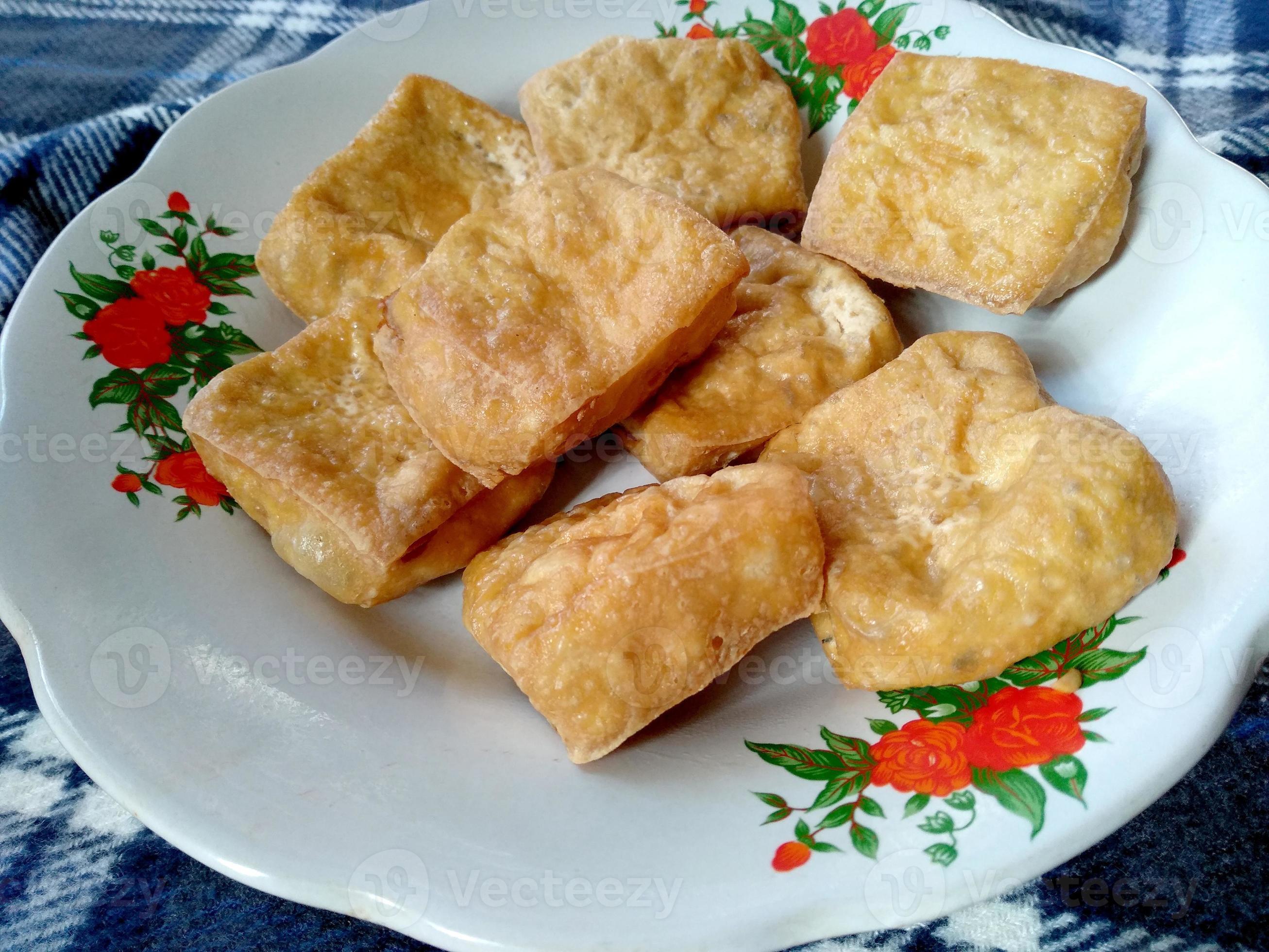 Fried tofu on the place. Indonesian Street Food 7812683 Stock Photo at