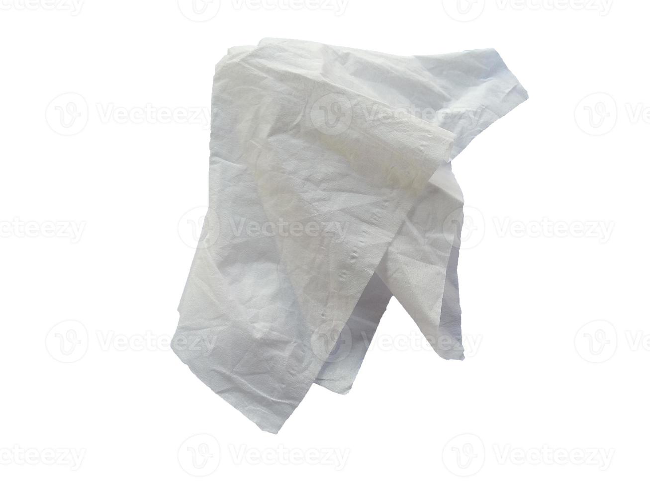 White crumpled paper texture for background. Crumpled paper isolated on white background photo