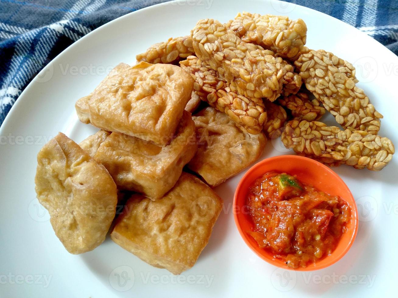 Fried tofu on the place. Indonesian Street Food 7812795 Stock Photo at