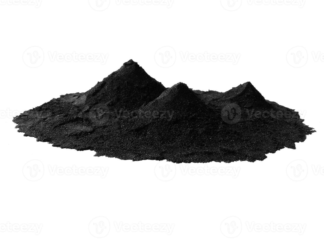 Pile black sand. Sand dunes. Sand beach texture isolated on white