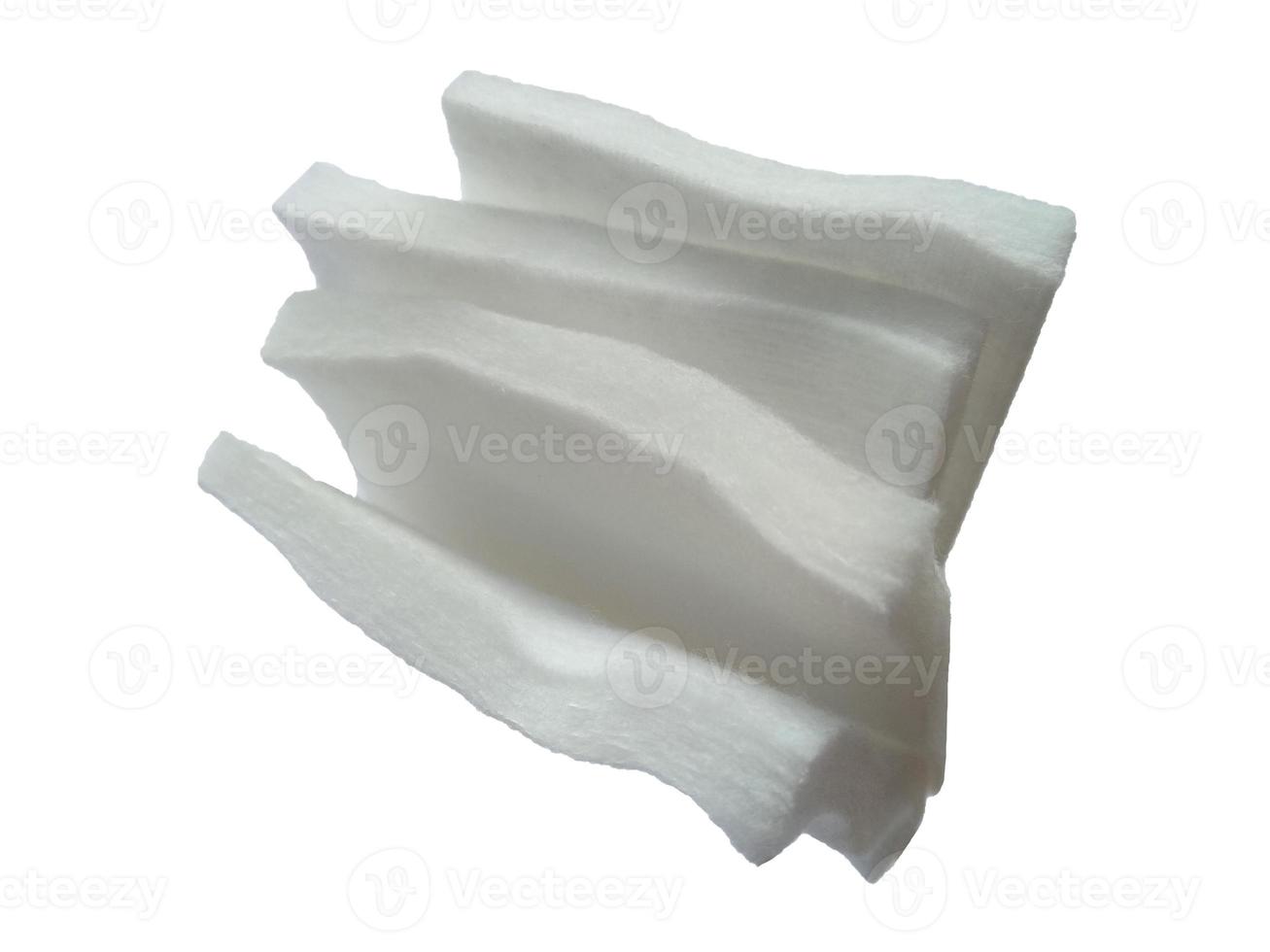 White cotton on white background. Cotton fiber texture background white fluffy natural material photo