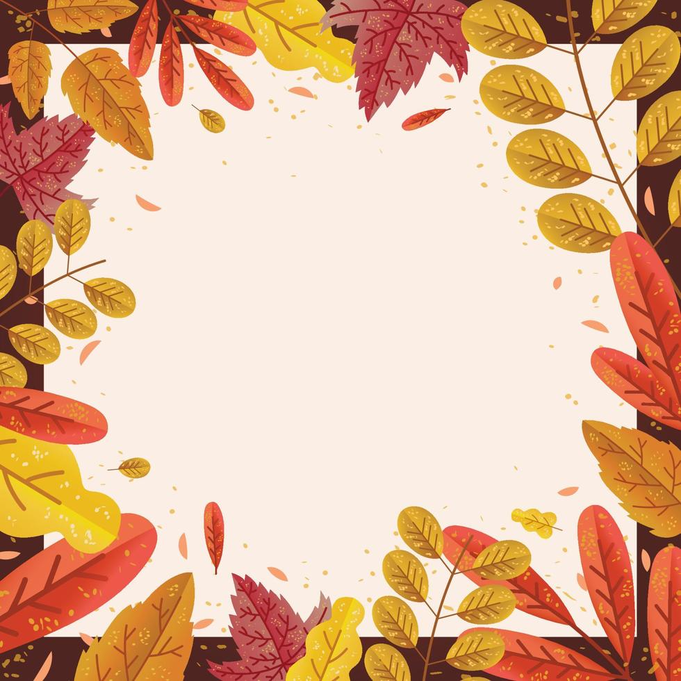 Fall Background Border Template vector