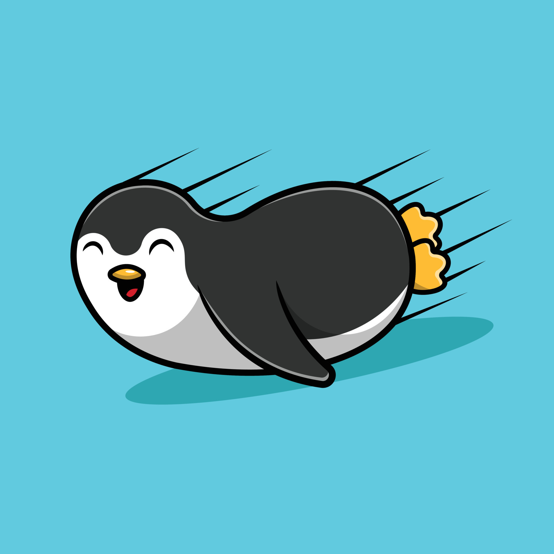 Cute Penguin Sliding Cartoon Vector Icon Illustration. Animal Icon Concept  Isolated Premium Vector. 7813301 Vector Art at Vecteezy