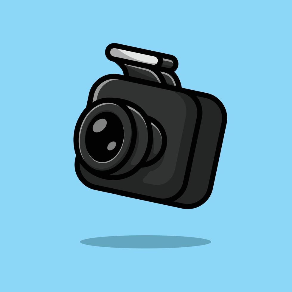 Camera Cartoon Vector Icon Illustration. Object Icon Concept Isolated Premium Vector.