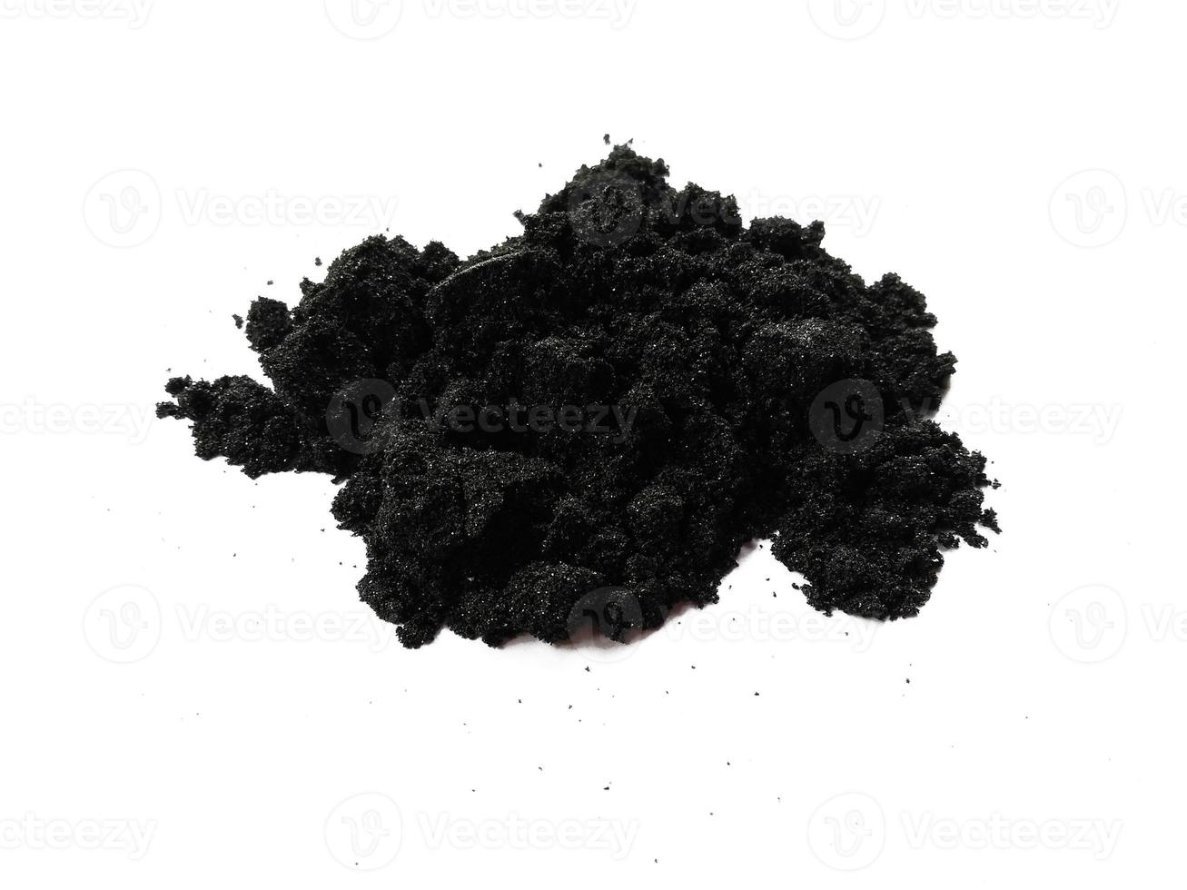 Pile black sand. Sand dunes. Sand beach texture isolated on white background photo