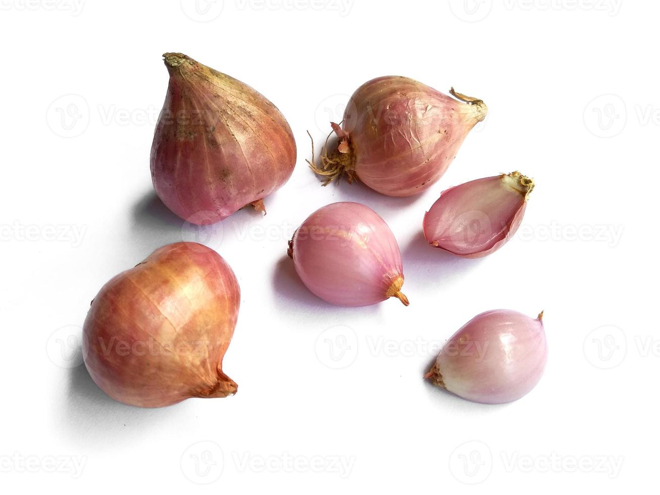 Onion. Fresh red onion on white background photo