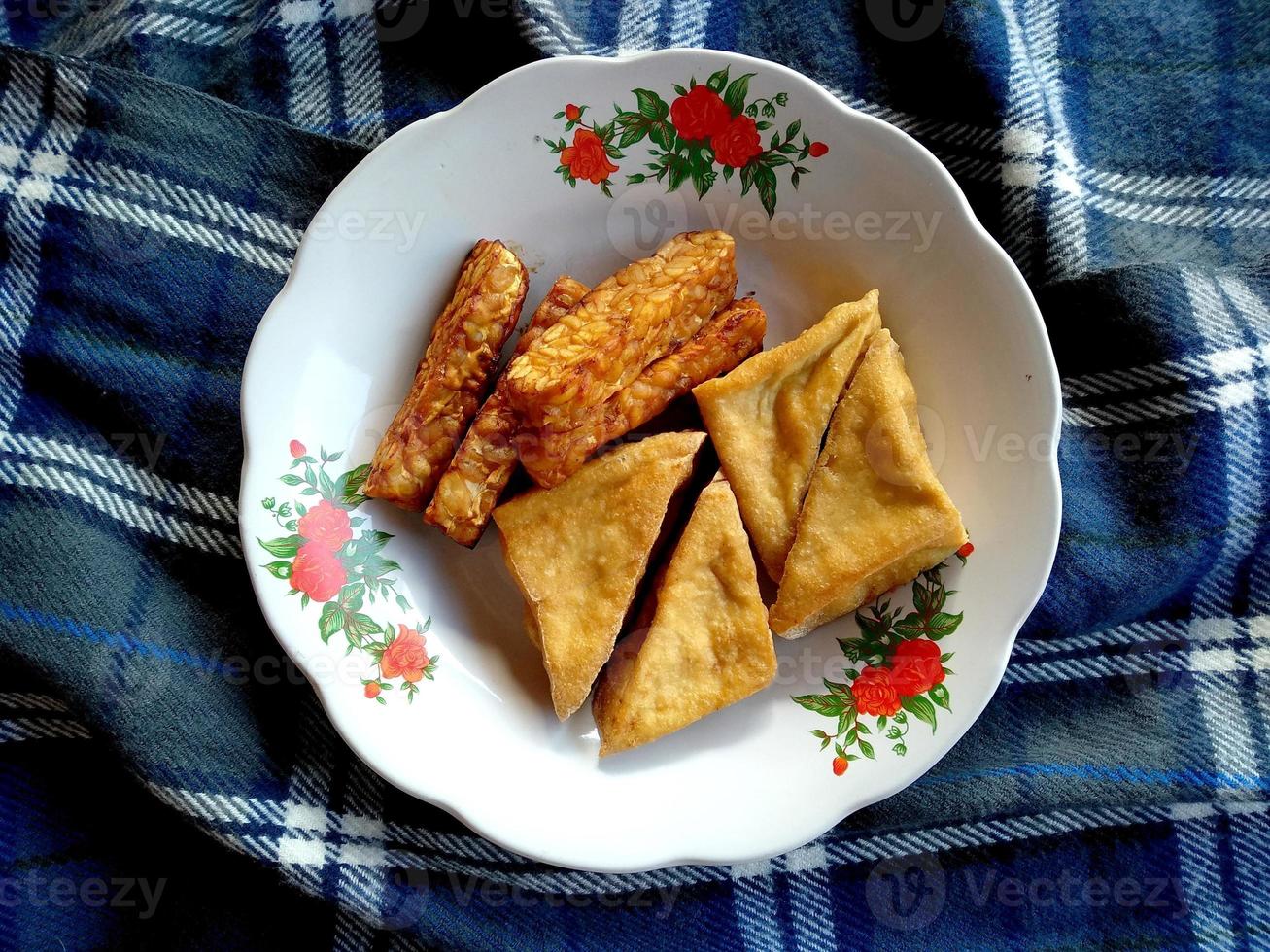 Fried Tofu on a plate. Indonesian culinary food 7813571 Stock Photo at