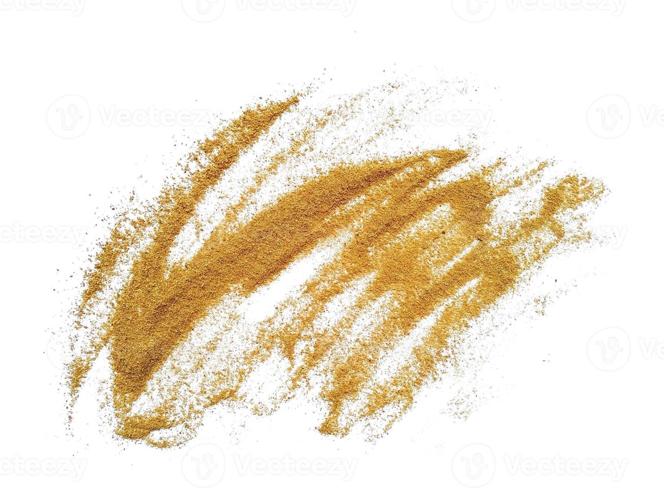 Wood sawdust.Pile of wood shavings or wood powder isolated on white background photo