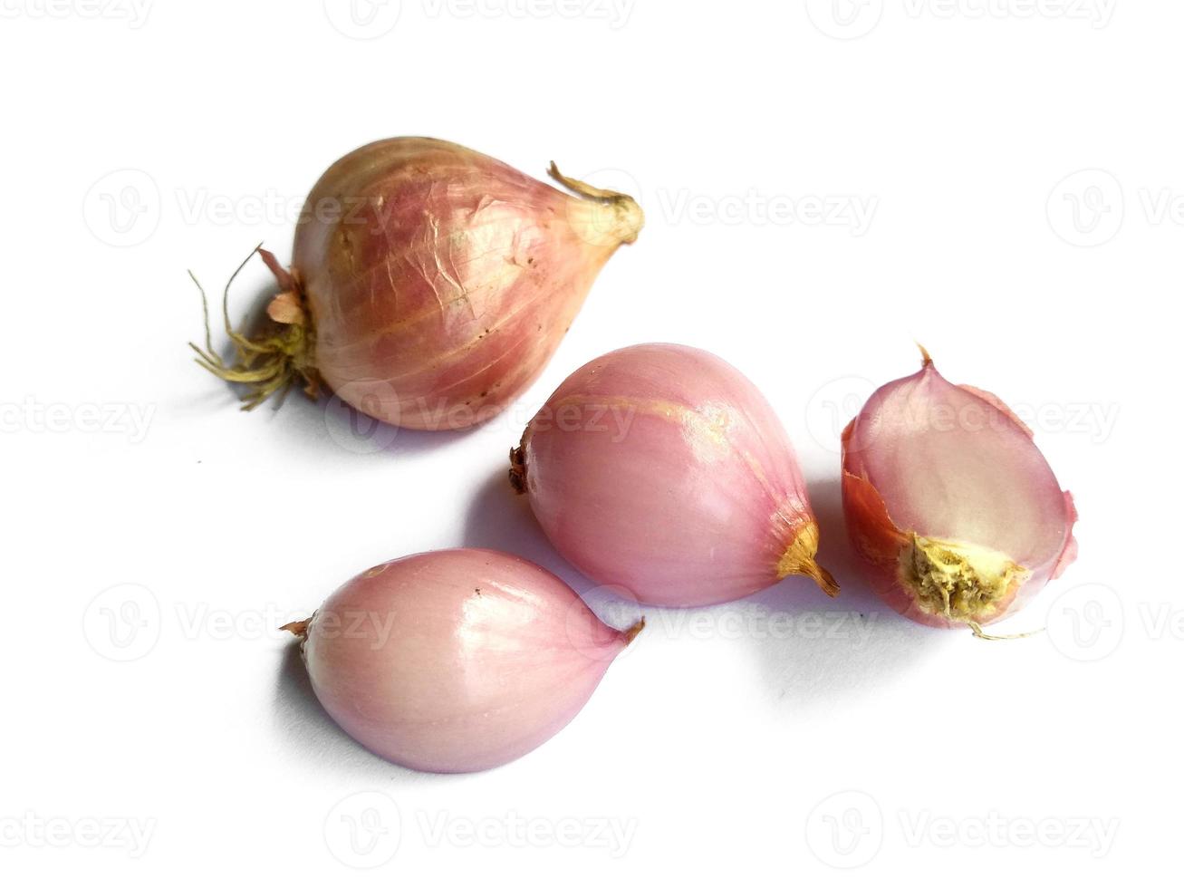 Onion. Fresh red onion on white background photo