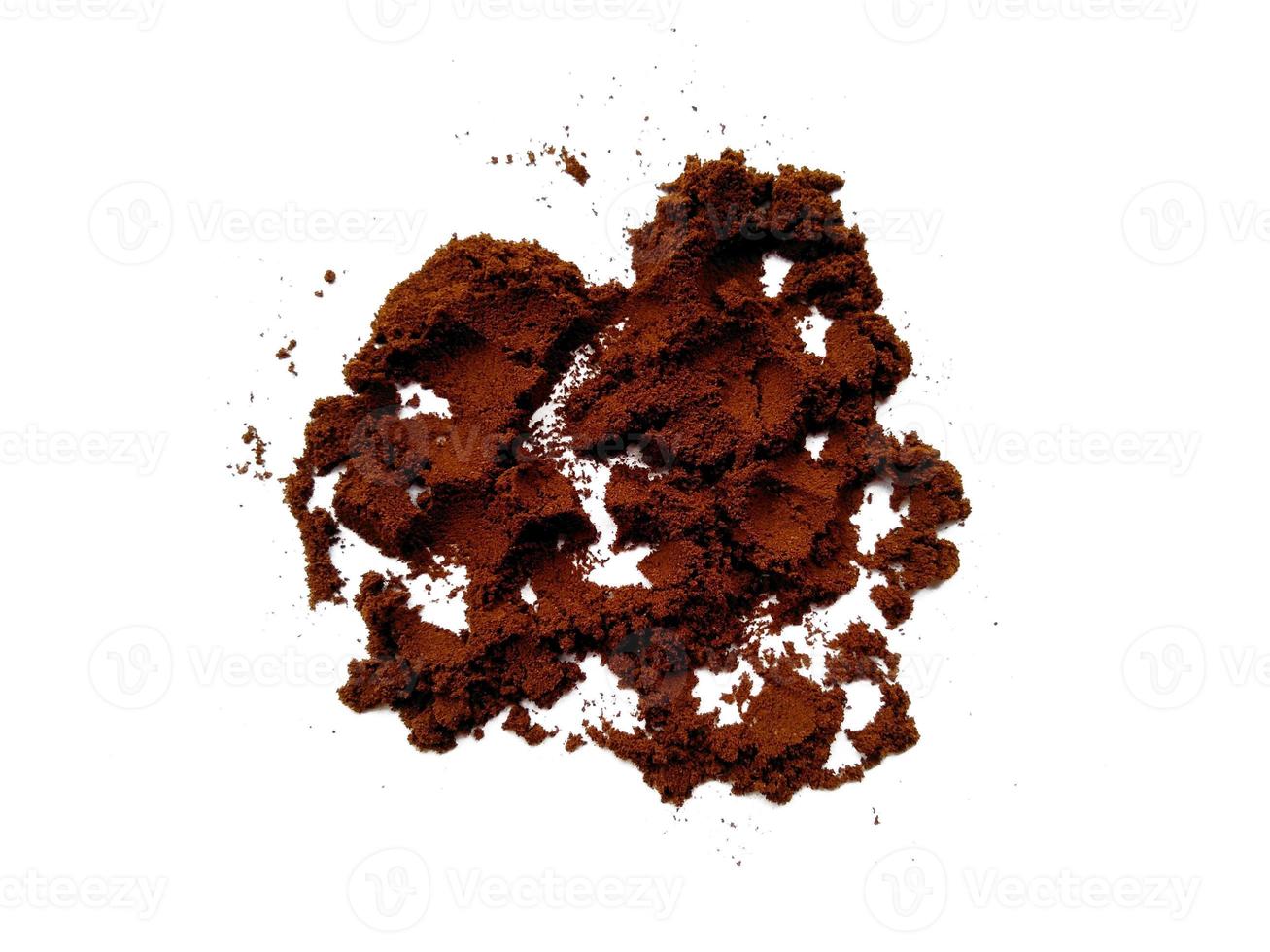 Coffee powder on white background photo