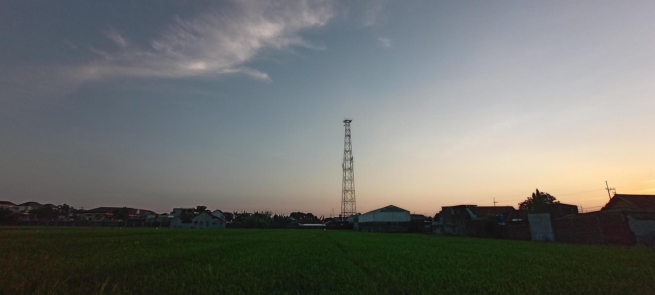 village view in the morning photo