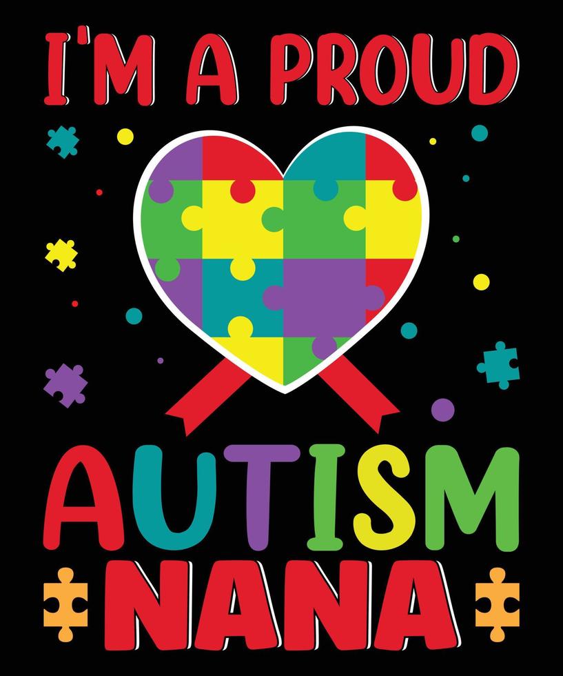 Autism typography t-shirt design. vector