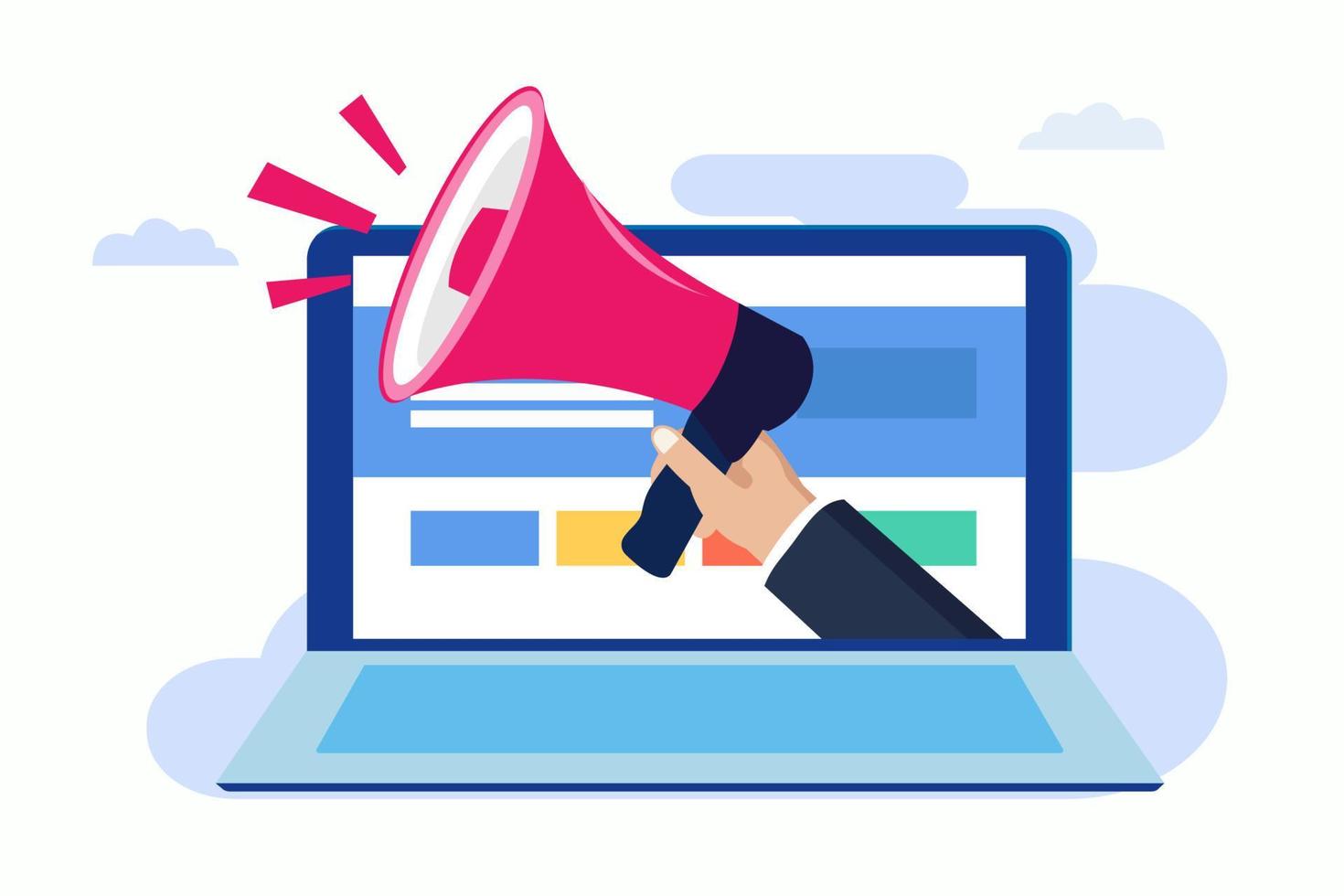 Online marketing profit and development business, Flat vector template Style Suitable for Web Landing Page, Background.