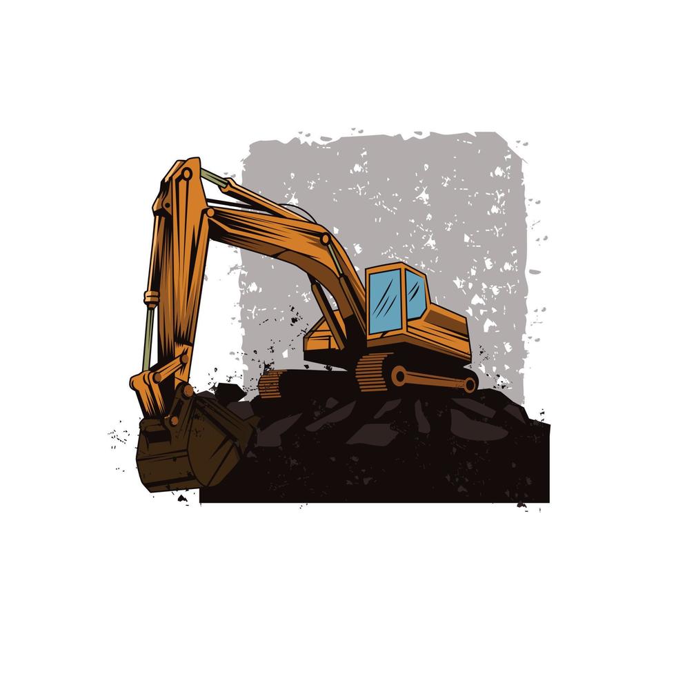 excavator vector illustration